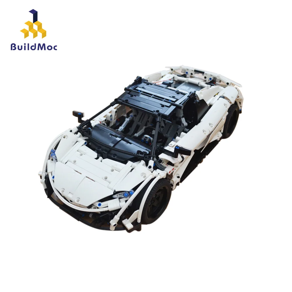 BulidMOC McLarens 675 белый LT спортивный автомобиль набор подходит для 6332