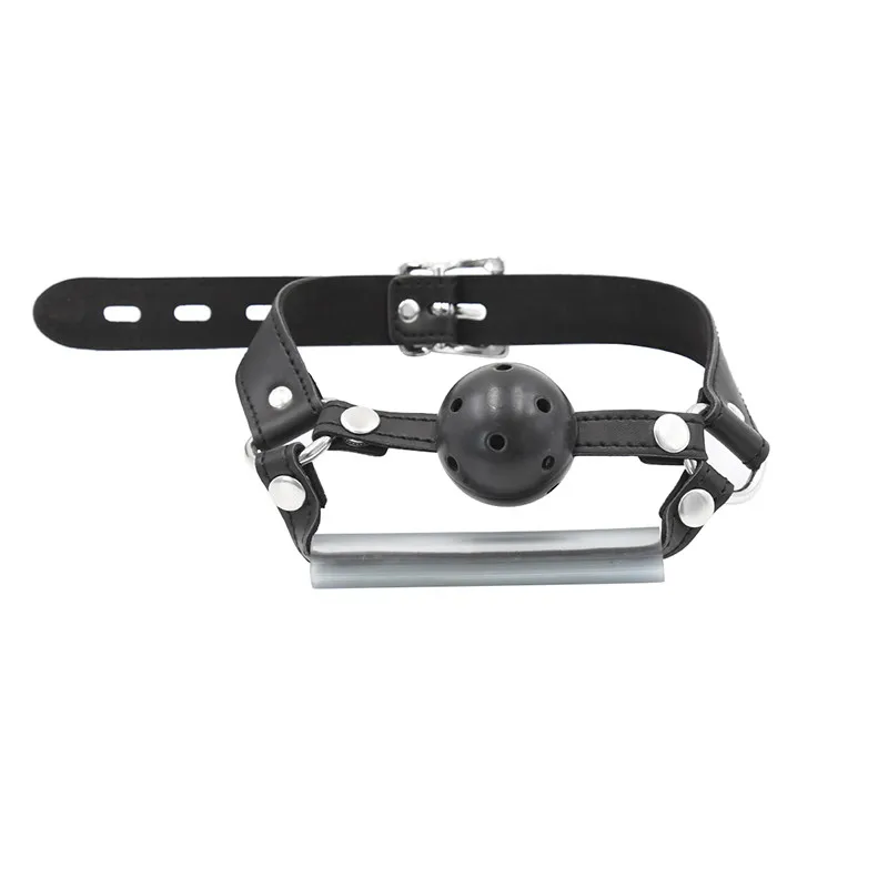 Секс-игрушки для геев с открытым ртом кляп-шариком кожаные секс-товары взрослых