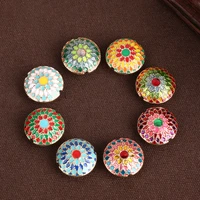 10pcslot 714mm oil drop round dish beads copper alloy metal spacers for diy jewelry components making bracelet accessories 952