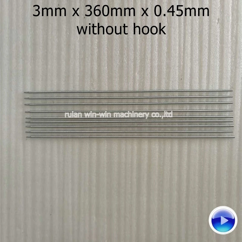 

500pcs 3mmx360mmx0.45mm extension spring without hook bag making machine springs