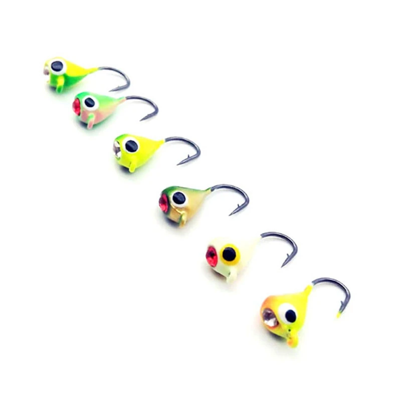 6 шт./лот зимняя ледяная приманка на рыболовный крючок мини-приманка рыба 15 мм/1 1 г