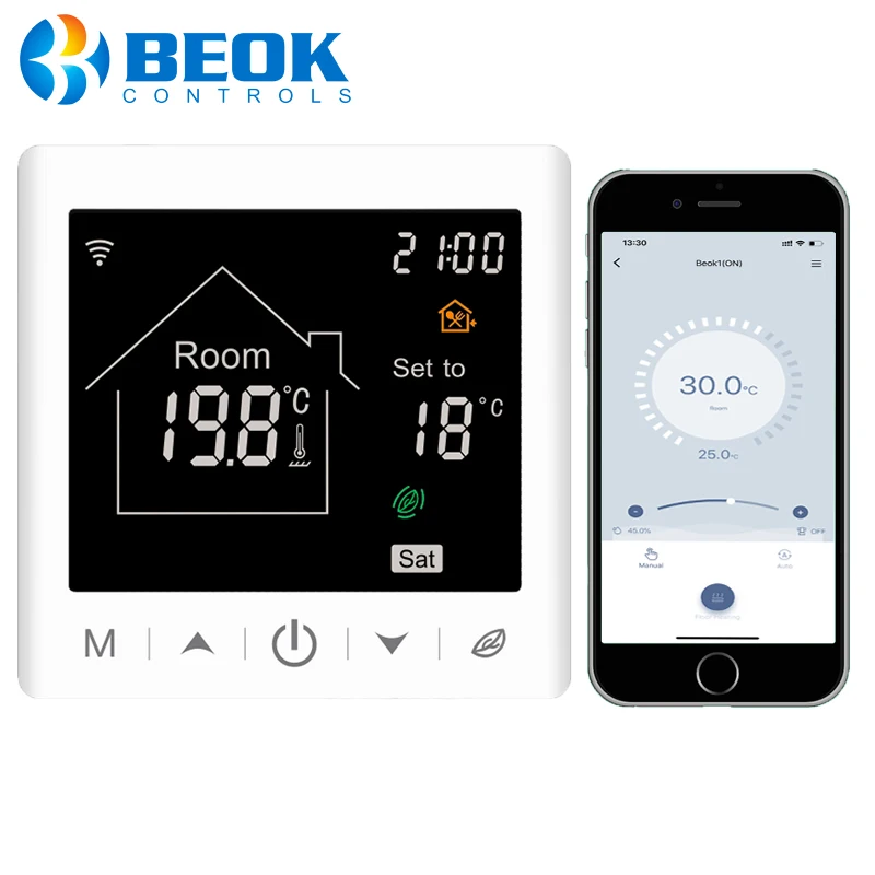 

Beok Smart Gas Boiler Thermostat Wifi Temperature Controller Weekly Programmable For Regulator Warm Room