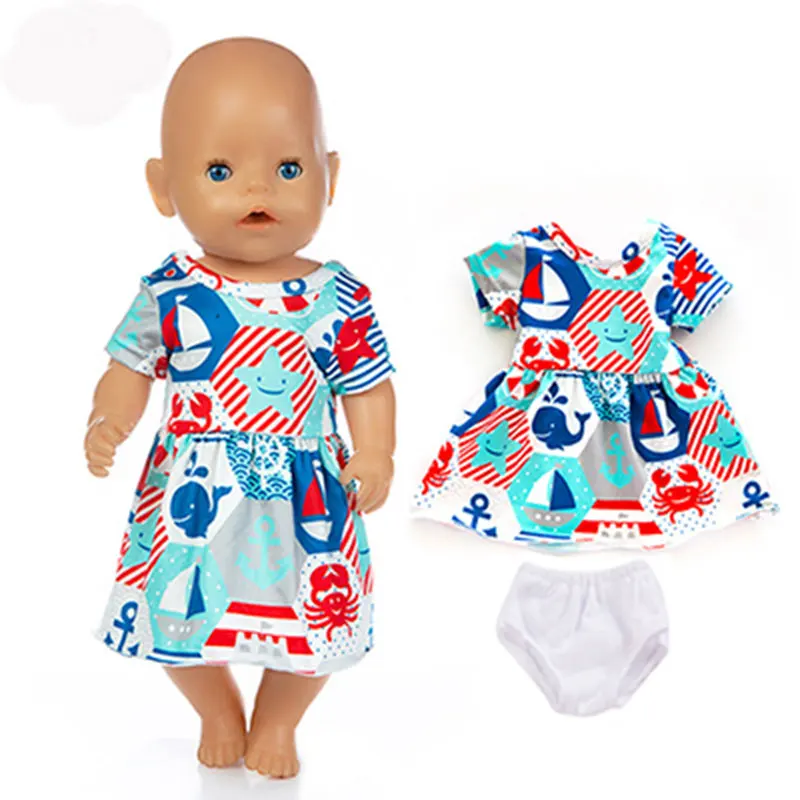 09 Модное платье для 43 см; Zapf Baby Doll; 17 дюймов; куклы для новорожденных; Одежда и аксессуары - Цвет: 09