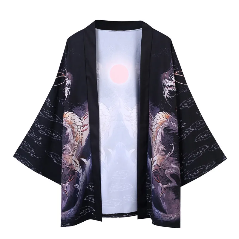 Традиционное японское кимоно кардиган куртка yukata мужские повседневные
