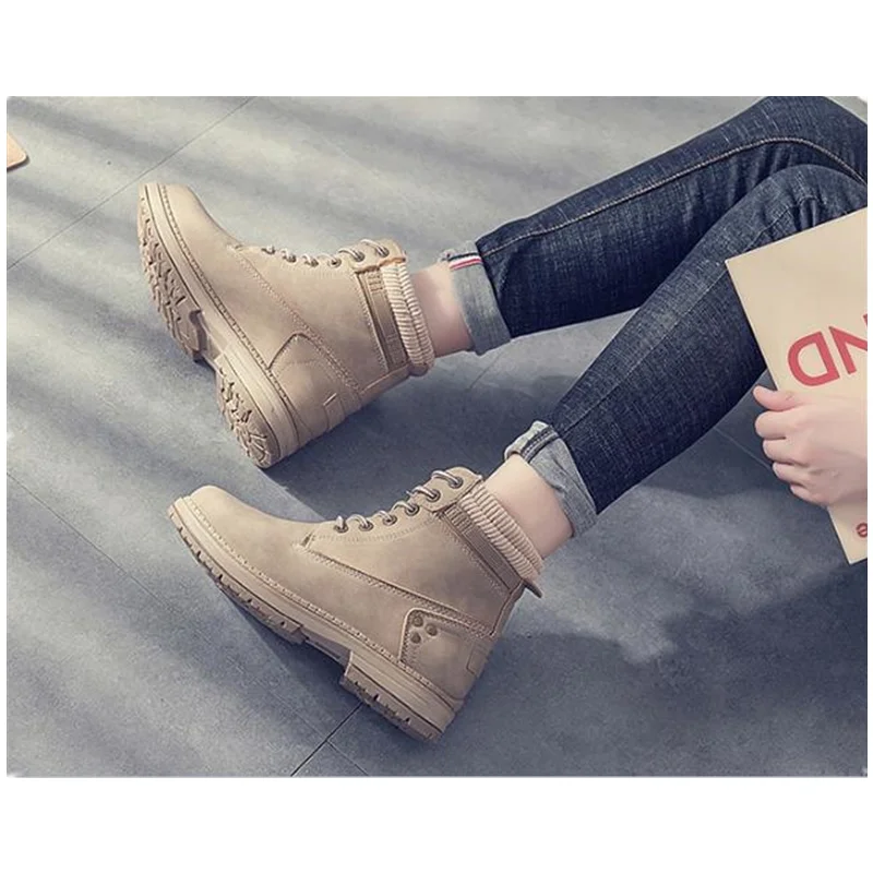 Snow Boots Womens Cross-border Women Winter  Boots Shoes Ladies Velvet Boot Ankle Fully Fur Lined Anti-Slip Leather Boots X0055