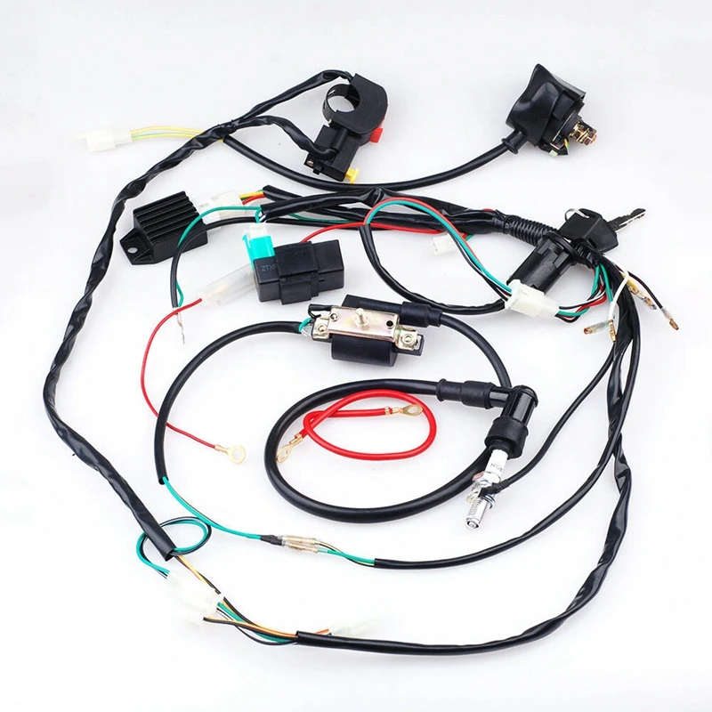 Full Electrics Wiring Harness Coil CDI 50-110CC ATV Quad Bike Buggy Go Kart 2 | Автомобили и мотоциклы