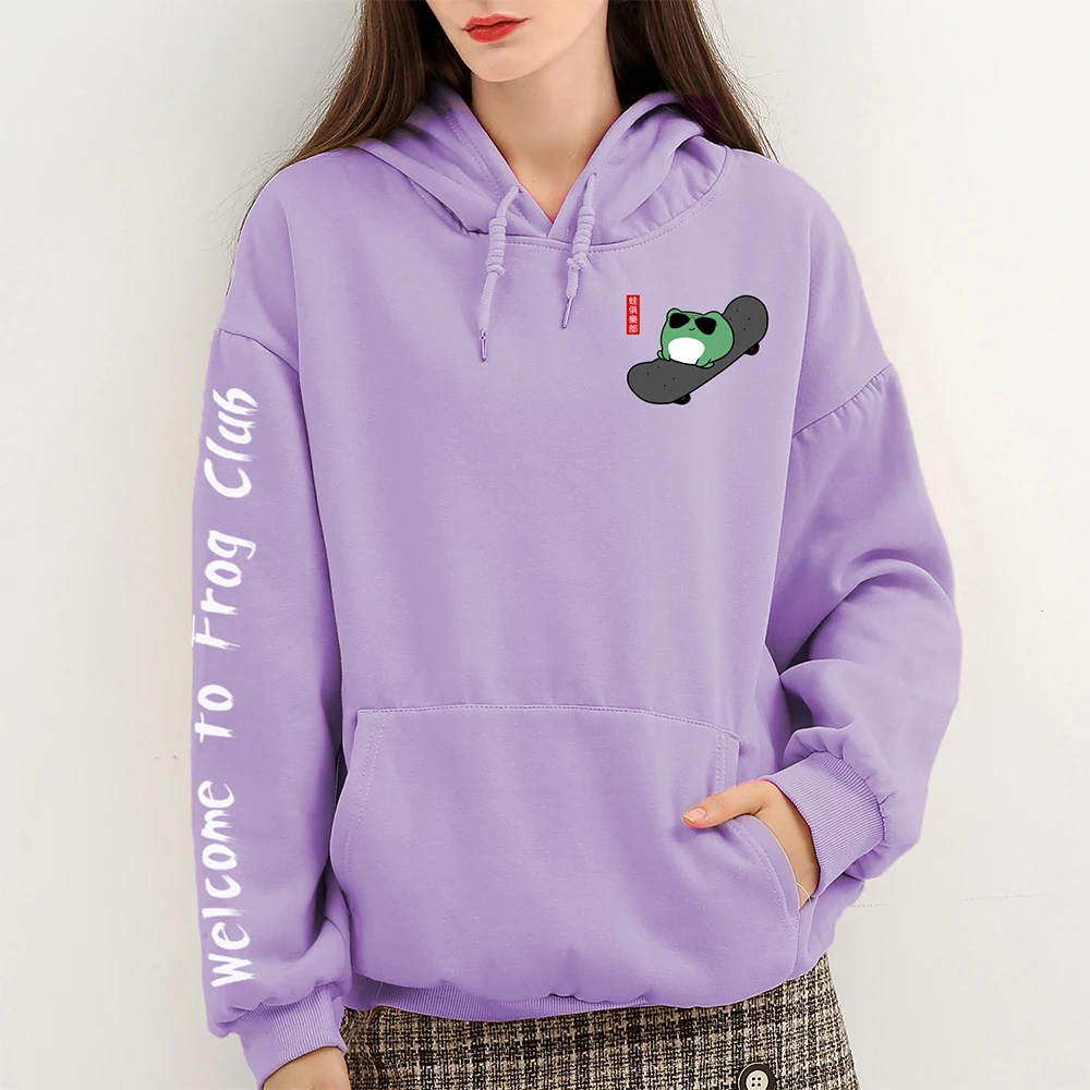 

Женская зимняя Толстовка в стиле Харадзюку, с длинным рукавом и карманами