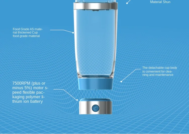 

450ml electric protein blender USB bottle milk coffee blender kettle fitness vortex tornado intelligent Blender NEW