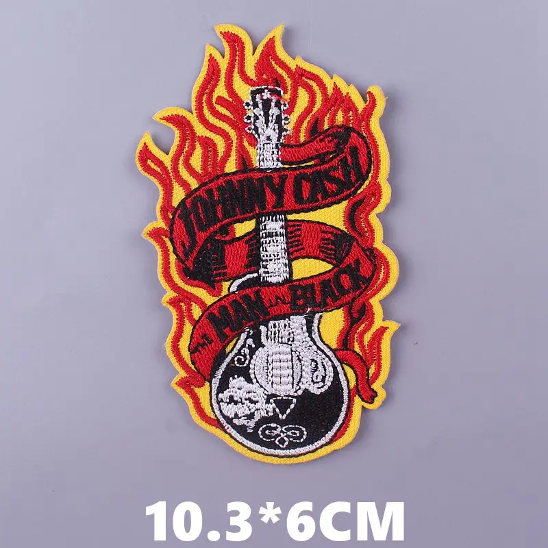

Rock Punk Patch Iron on Patch on Clothing Stickers DIY Badge Embroidery Patches for Clothing Applique Skull Patch Heavy Metal