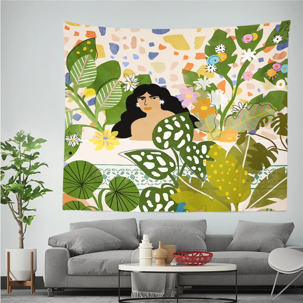 Настенный гобелен в скандинавском стиле для женщин современный с 3D принтом 100%