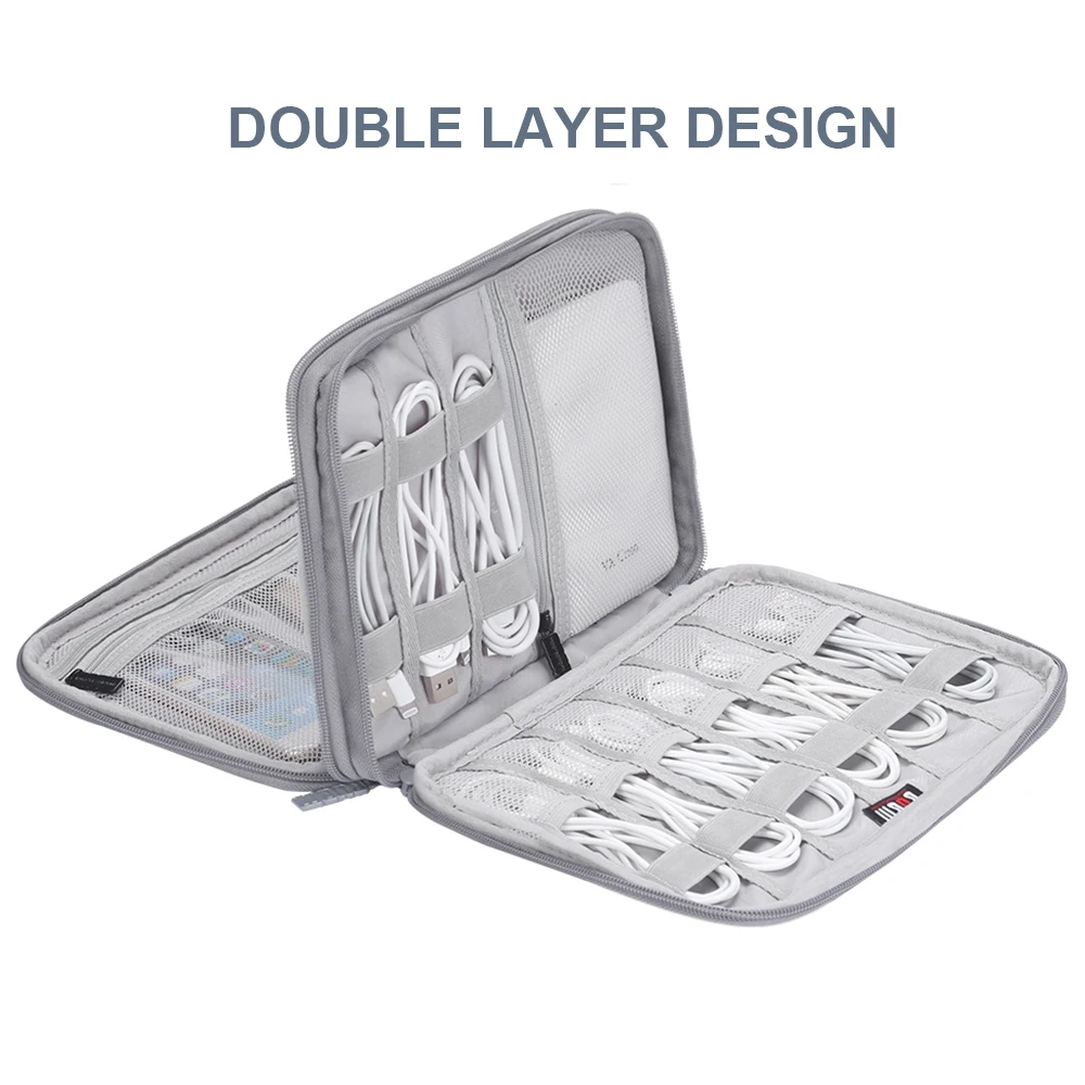 Многосетчатый чехол для наушников сумка-Органайзер из полиэстера хранения