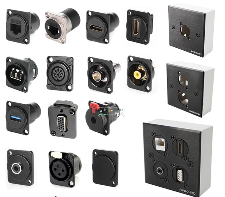 1 шт. D типа основание модуля для 86 панель аудио видео мультимедийный разъем XLR VGA с