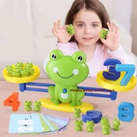 mini clever frog balance scale kids montessori math toy digital number board game educational learning toys teaching material