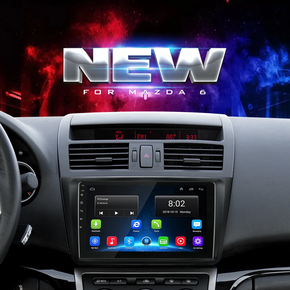 Jansite R9 " RDS DSP Android Автомагнитола для Mazda 6 2009- сенсорный экран плеер gps навигация HIFI Авторадио Видео с рамкой