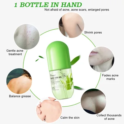 

280ML Capsule Aloe Vera Gel Moisturizing Facial Hydrating Moisturizing Gel Gently Fade Acne Marks