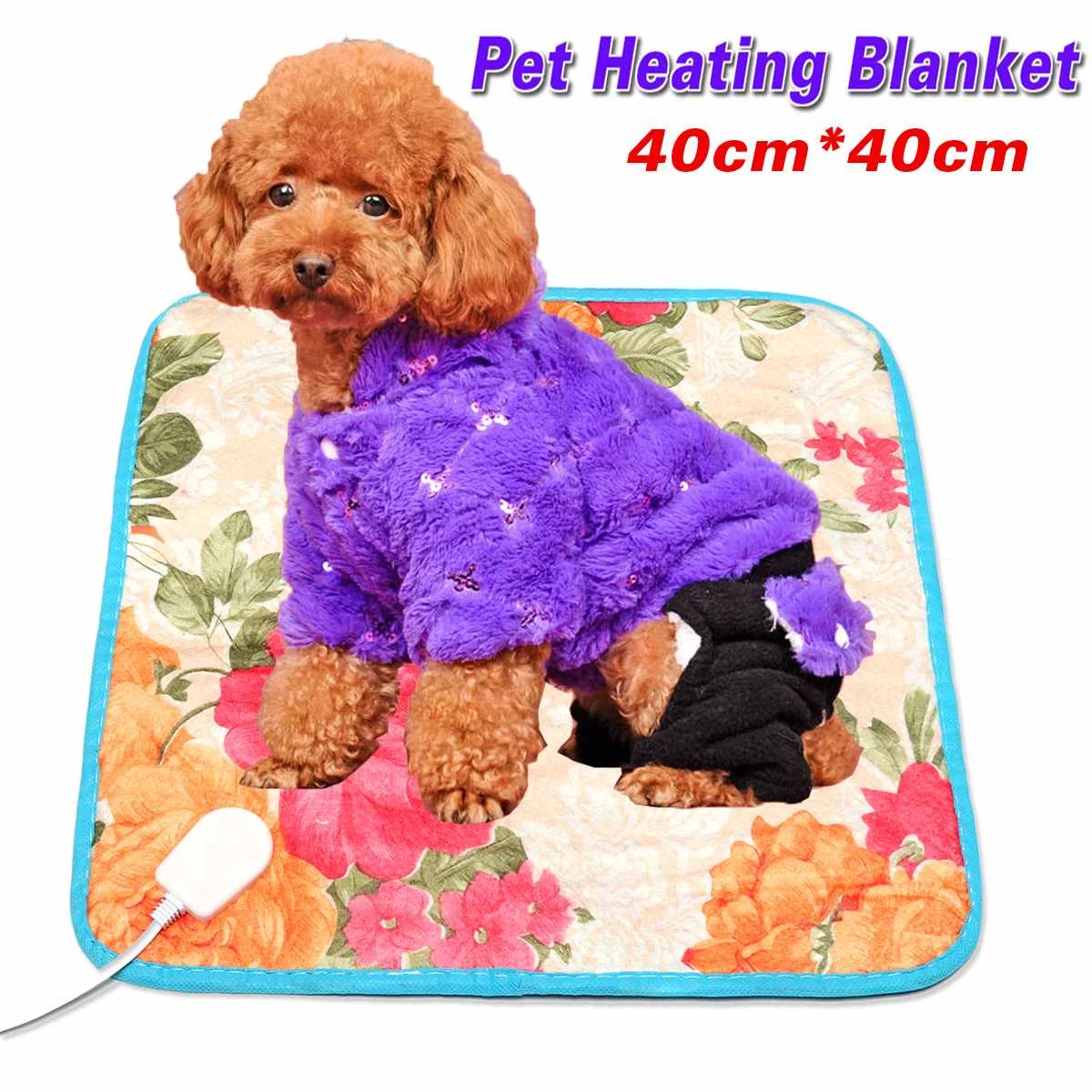 

40cm 220V Electric Heating Pad Blanket Pet Mat Heater Bed Dog Cat Winter Body Warmer Carpet Pad Home Office Chair Heated Mat