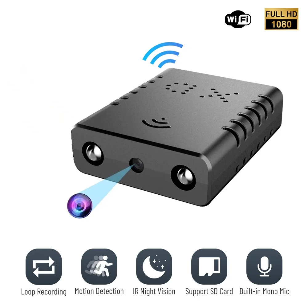 

Wifi Mini Camcorder 1080P IP Cam Night Vision Micro Camera Home Security Motion Detection Secret P2P Camera Suport Hidden tfcard