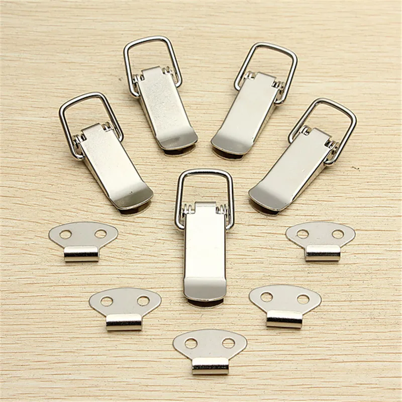 4 PCS Hardware Cabinet Boxes Spring Loaded Latch Catch Toggle 27*63 Iron Hasp For Sliding Door Simple Window | Обустройство дома