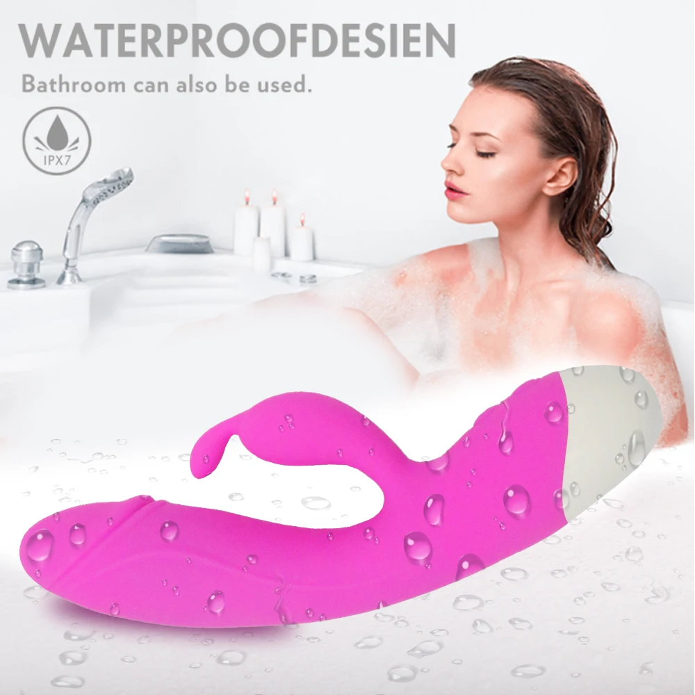 10 Vibration G Spot Rabbit Vibrator USB Charge Big Dildo Heating Clit Massager Female Masturbator Sex Toys for Women | Красота и