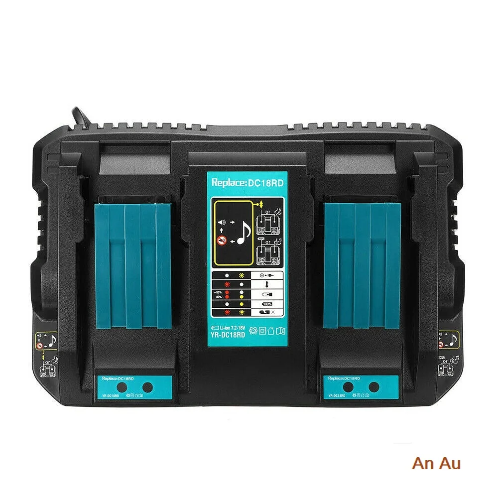 

Double Li-ion Battery Charger 4A Charging Current for Makita 14.4V 18V BL1830 Bl1430 DC18RC DC18RA Power tool