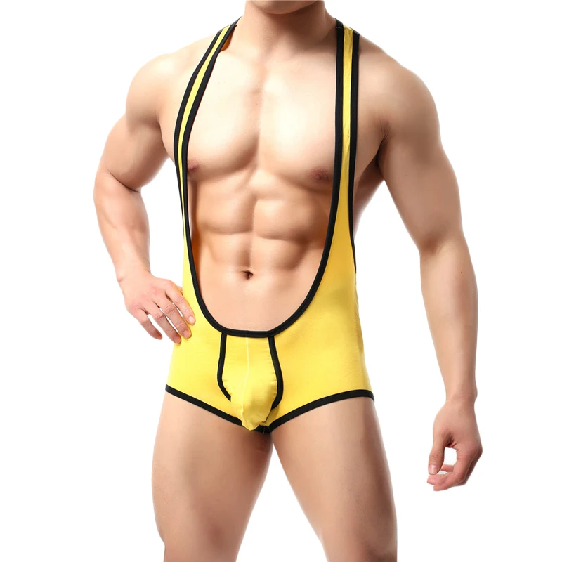 Men Undershirts Stretch Shaper Tight Leotard Sexy Men's Underwear Bodysuit Jumpsuits Wrestling Singlets Gay Jockstrap Undershirt