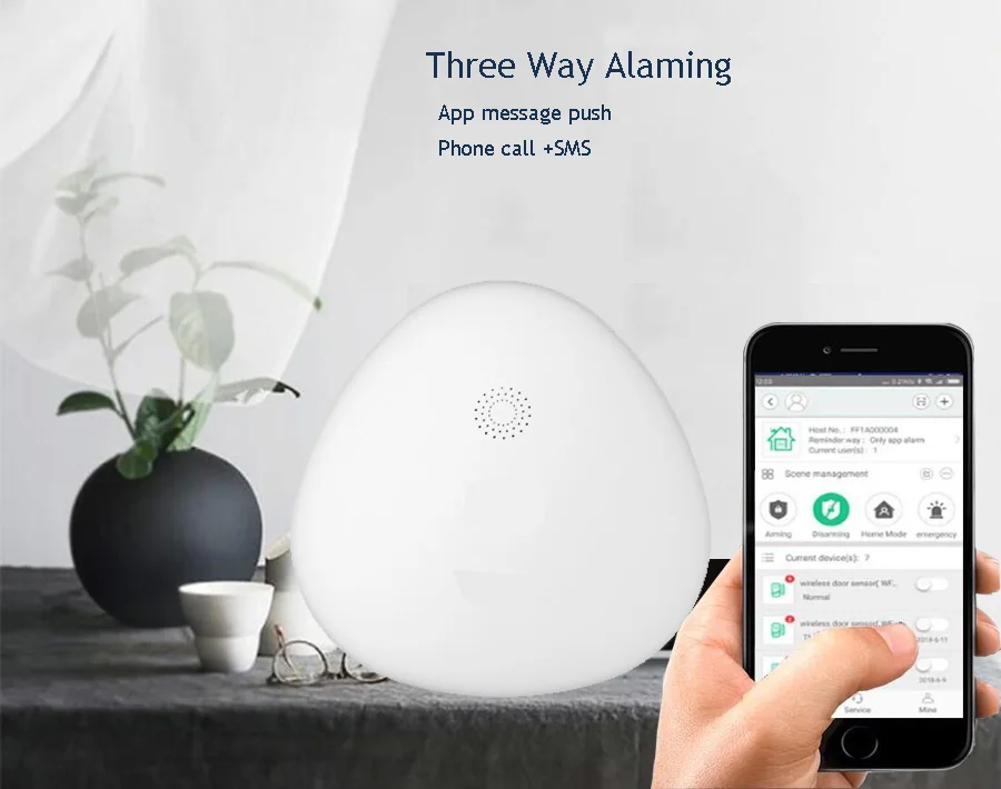 Sgooway 433 МГц беспроводная Wifi домашняя охранная сигнализация с двухсторонними датчиками