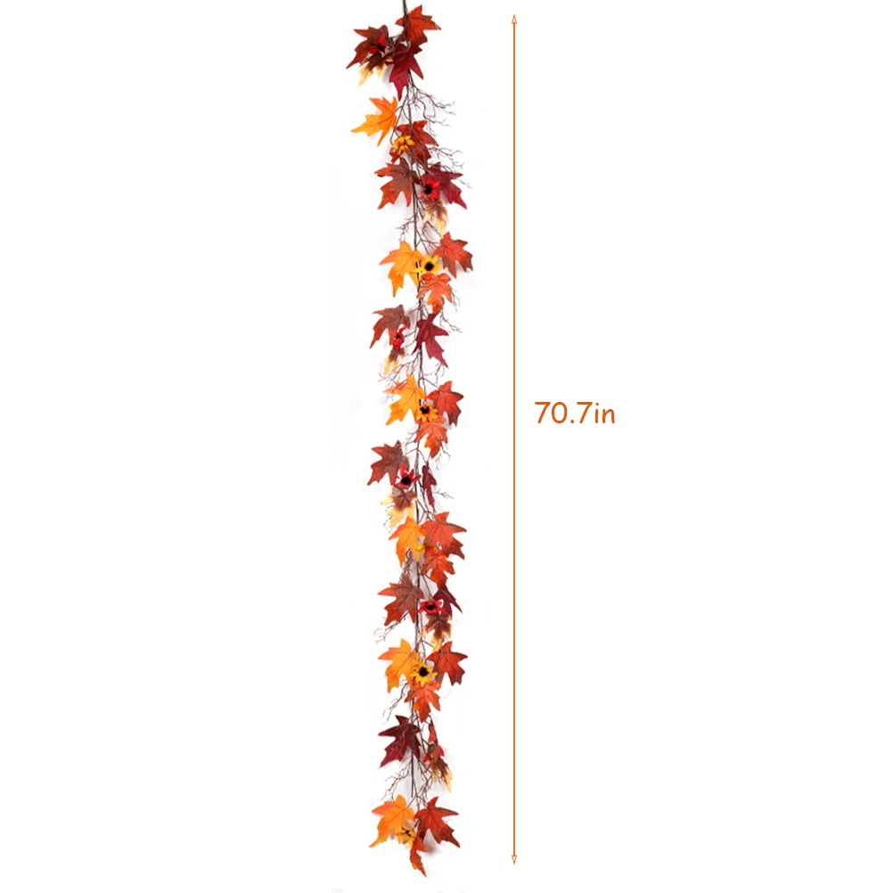 Окно осенние листья гирлянда Искусственный Кленовый лист искусственная
