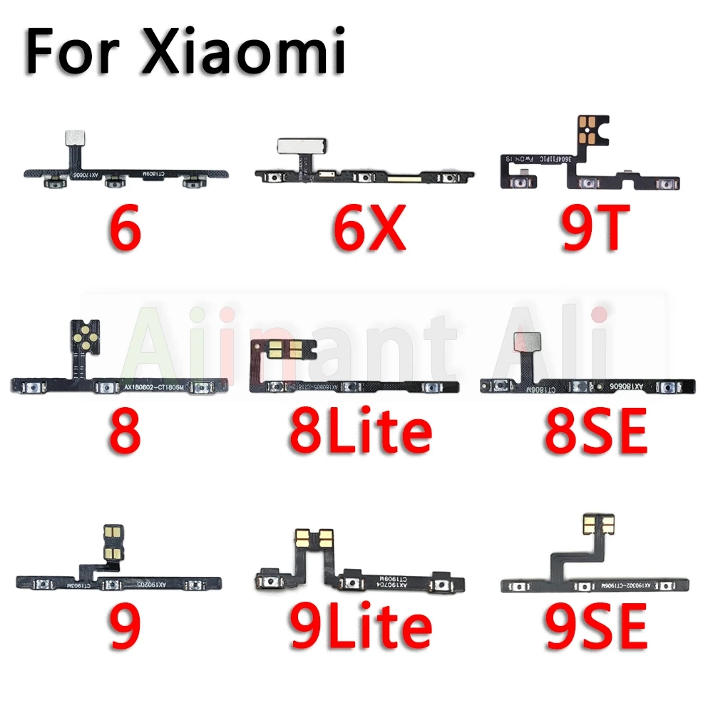 Шлейф питания для Xiaomi Mi 6 6X 8 8SE 9 9T 9SE SE Lite Pro Plus оригинальная кнопка отключения звука