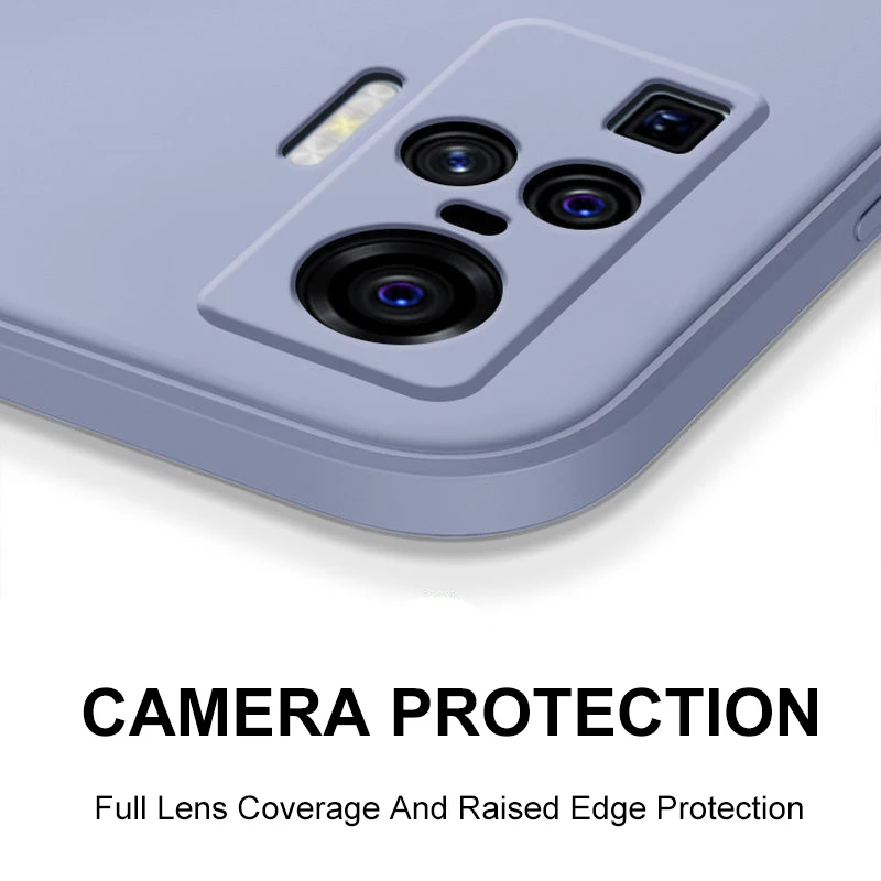 Силиконовый чехол с квадратным краем для VIVO X30 X50 Pro роскошный жидкий силикон