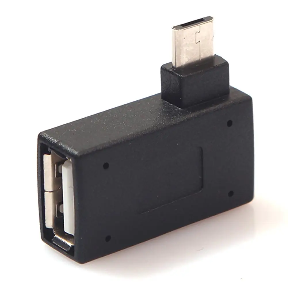 2 шт. Мини Micro USB OTG кабель адаптер 90 градусов левый и правый угол 0 Хост конвертер