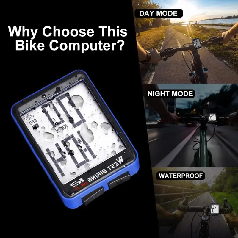 

Велосипедный компьютер для горного велосипеда беспроводной большой символьный кодовый стол большой экран английский водонепроницаемый с...