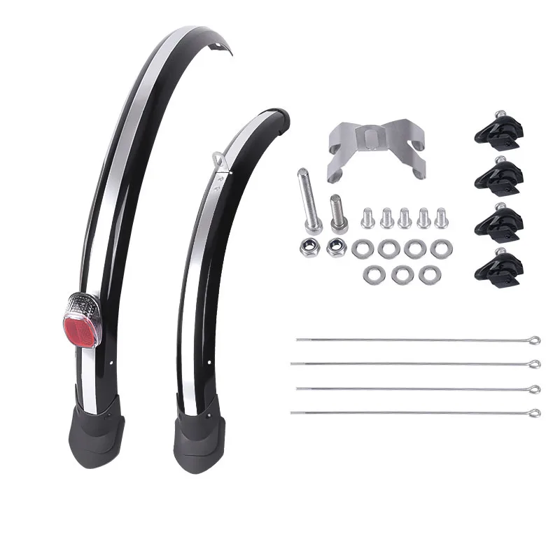 Переднее и заднее крыло для велосипеда двойной хромированный пластиковый