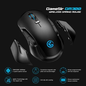 Беспроводная игровая мышь GameSir GM300 со встроенным механическим переключателем Omron, сверхлегкая проводная мышь GM500 и коврик для мыши