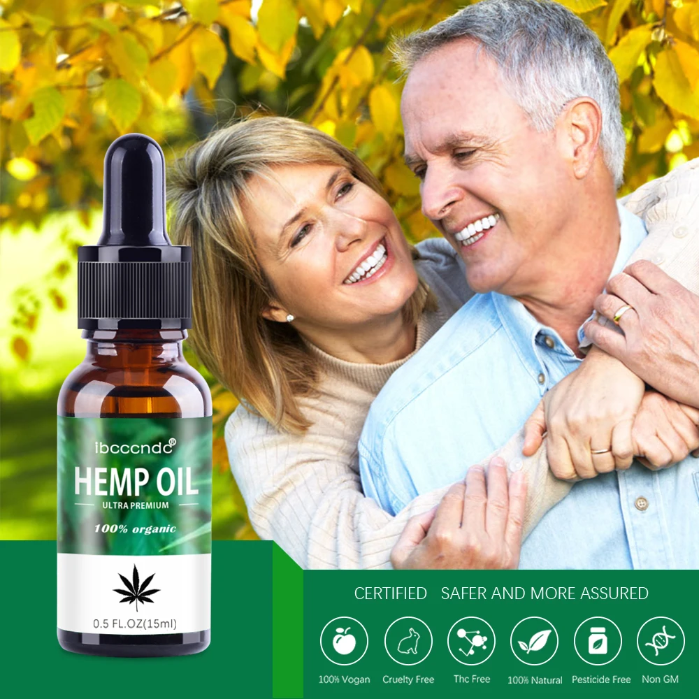 

15/30ml Herbal Bio-active Hemp Oil Drops Seed Essential Oil Massage Essence Skin Care Help Sleep Natural Body Relieve Stress