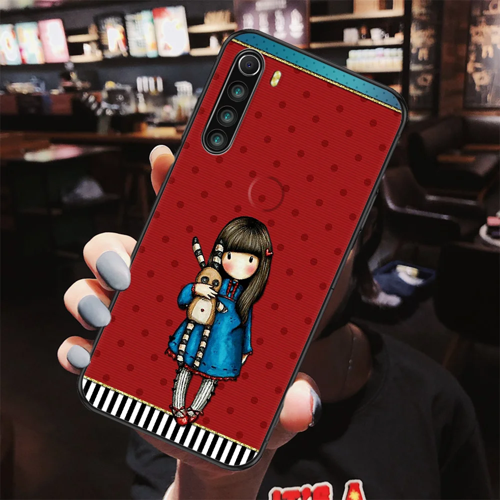 

Santoro Cartoon Gorjuss Phone case For Xiaomi Redmi Note 7 7A 8 8T 9 9A 9S 10 K30 Pro Ultra black luxury cover tpu prime art