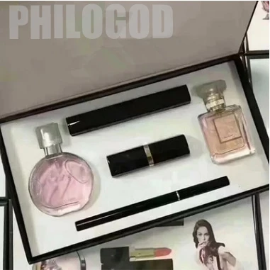 Пять штук макияжа из трех частей парфюма пять три части помады новый Подарочная