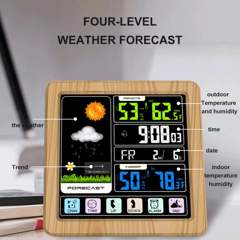Многофункциональные часы с сенсорным экраном беспроводные Часы ЖК-дисплеем для