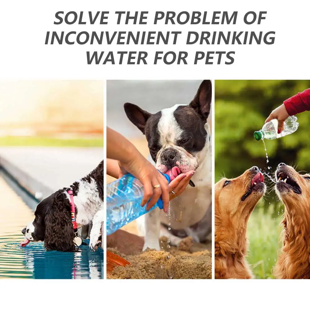 

Portable Pet Dog Water Bottle 300ml Drinking Bowl for Small Medium Large Dogs Feeding Water Dispenser Cat Dogs Outdoor Bottles