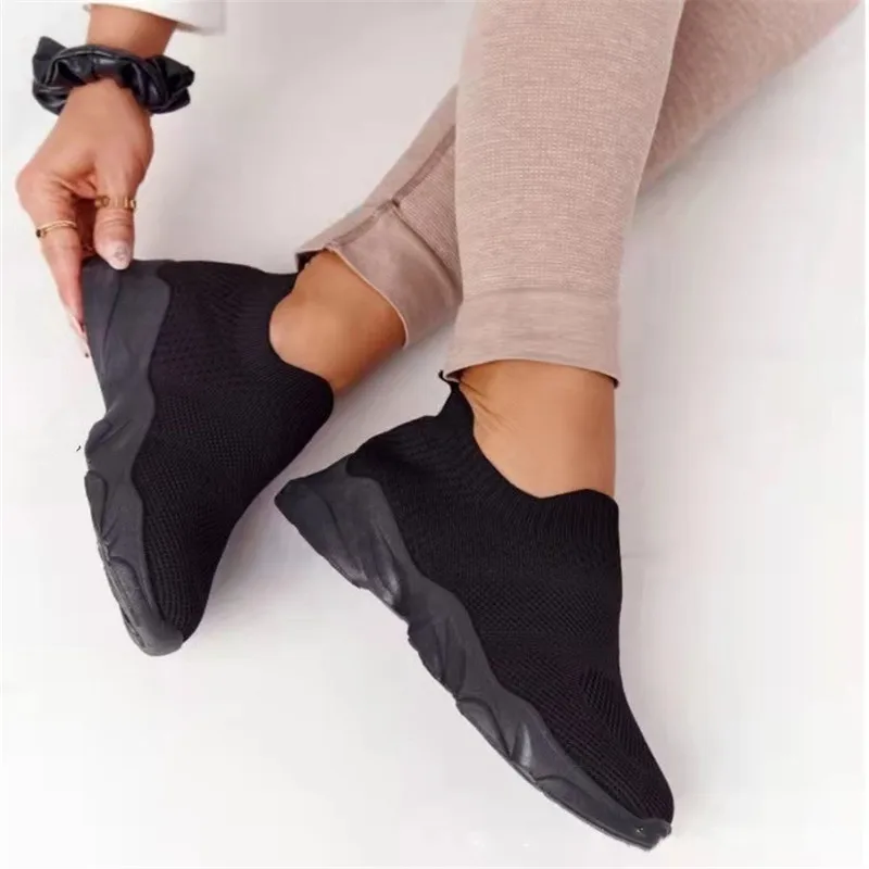 

Women Sneakers Casual Shoes Comfortable Mesh Slip-On Ladies Sport Shoes Wedges Chunky Women's Vulcanized Shoes Females Sneakers