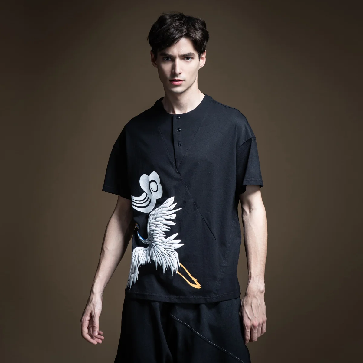 

Pinli 2020 Summer New Round Neck Chinese Style Printed 100%cotton Elastic Casual Men Short Sleeve T-shirt Hot Sale B202311212