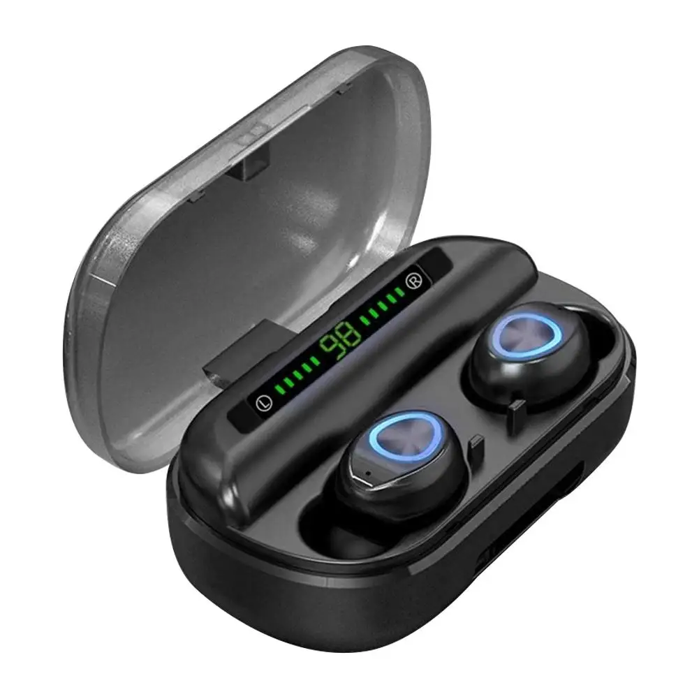 V10 Портативный светодиодный мини беспроводной Bluetooth 5,0 наушники-вкладыши сенсорный Контрольный динамик удобно носить