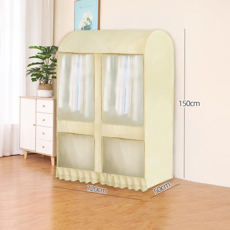 

Garment Rack Cover Large Capacity Dustproof Waterproof Clothing Rack Protector With Zipper And Visible Window He