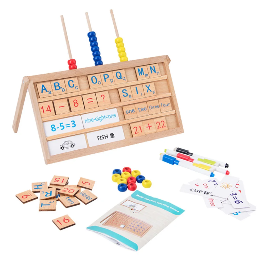 Деревянная многофункциональная детская головоломка с животными доска для