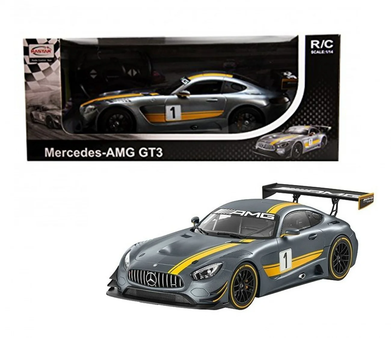 1:14 Машина р/у Mercedes AMG GT3 цвет серый 27MHZ RASTAR 74100G|Радиоуправляемые автомобили| |