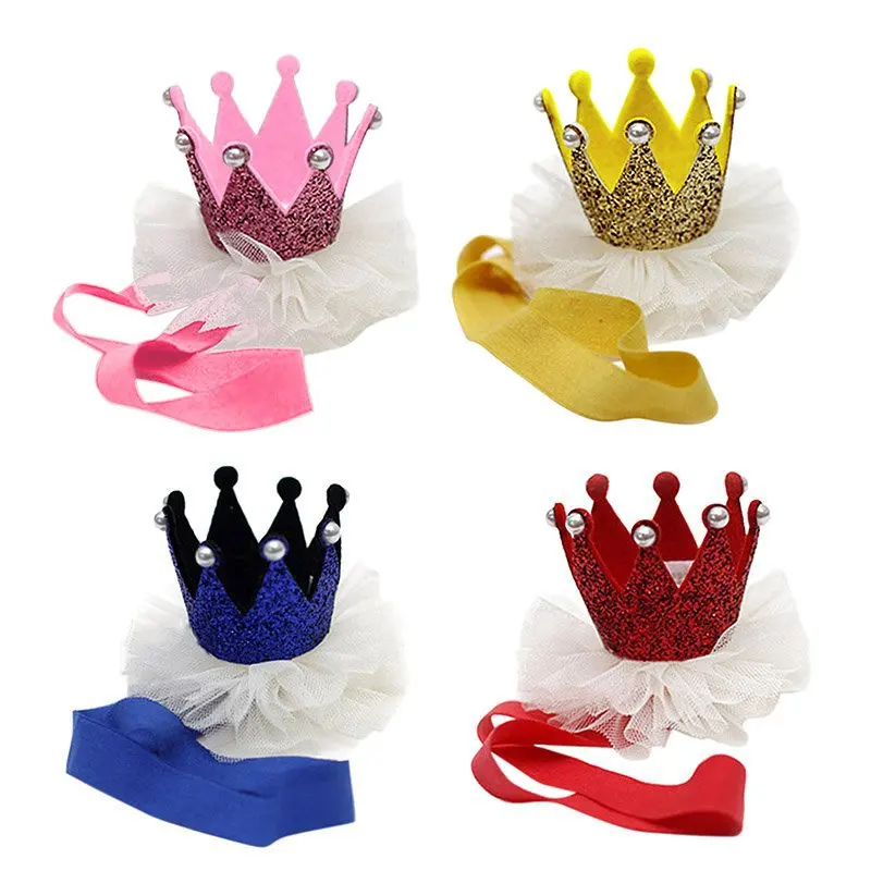 Детская повязка на голову для маленьких девочек Блестящая Корона Заколки