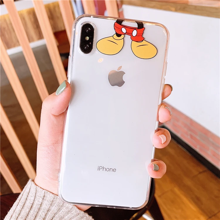 08A Для iphone 6 7 8 6s 11 Pro Max чехол для iphone X XS XR 7 8 Plus xs max 5 5S se чехол с человеком-пауком прозрачный чехол с принтом Микки - Цвет: 08A