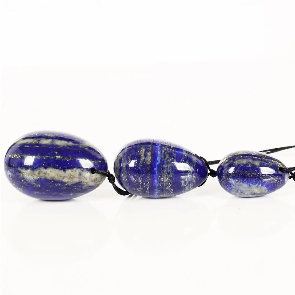 Movconly Нефритовое яйцо с отверстием натуральный Ляпис лазурит яичный хрустальный