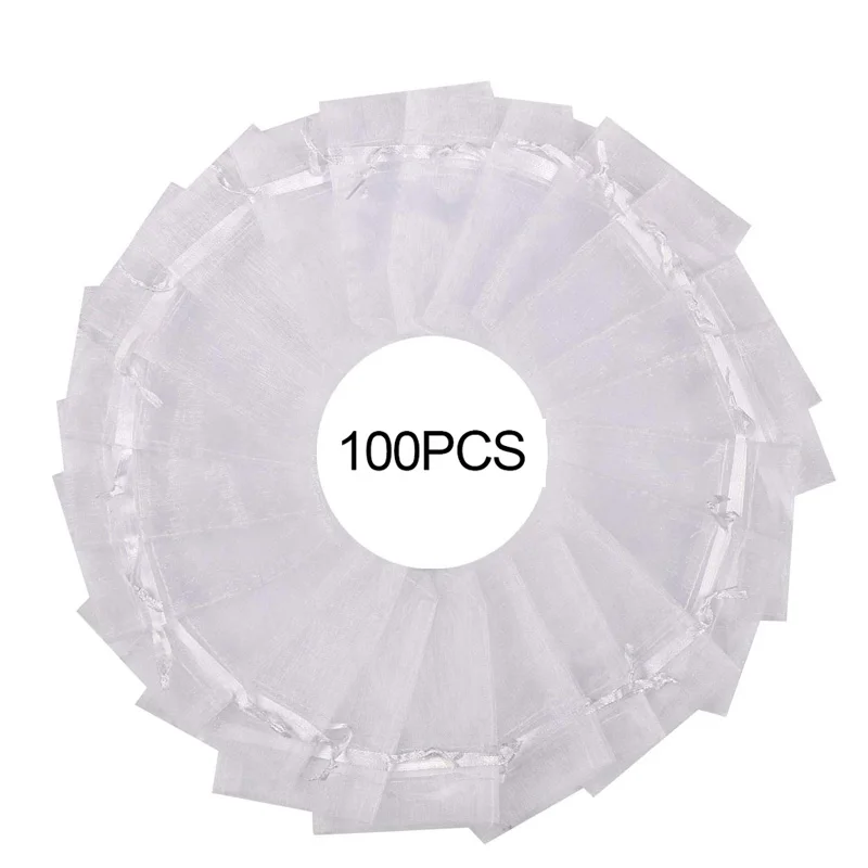 100 штук белая прозрачная коробка для конфет мешочек ювелирных изделий подарочные