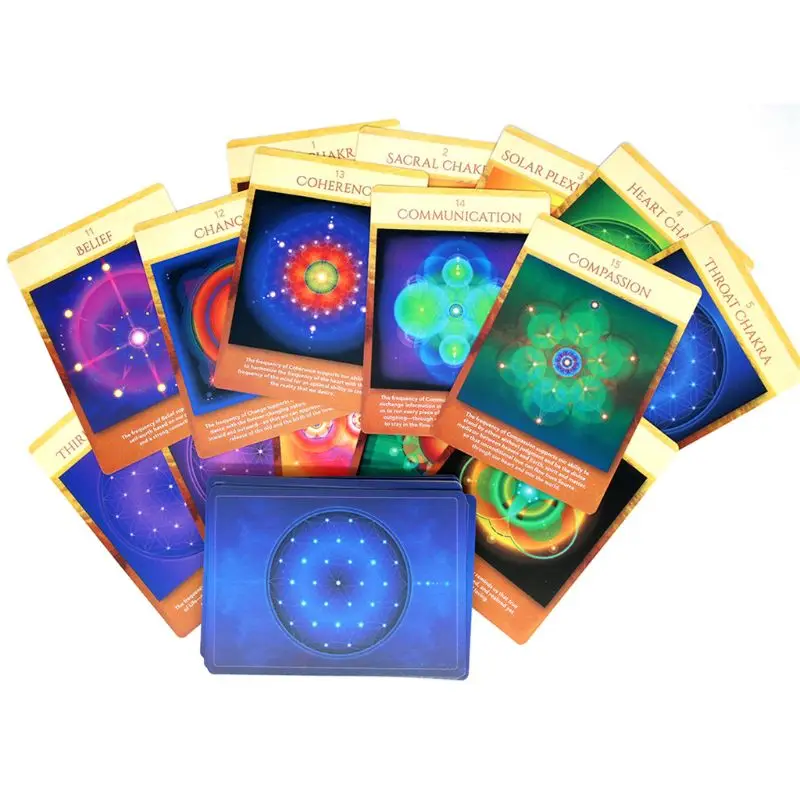 

270C 44 Cards Tarot Sacred Geometry Activations Oracle Deck Family Party Board Game