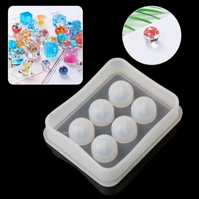 

Silicone Mold 12mm Ball 3D DIY Jewelry Necklace Pendant Making Tools Epoxy Resin Crafts Cake Fondant Decoration Molds Gifts